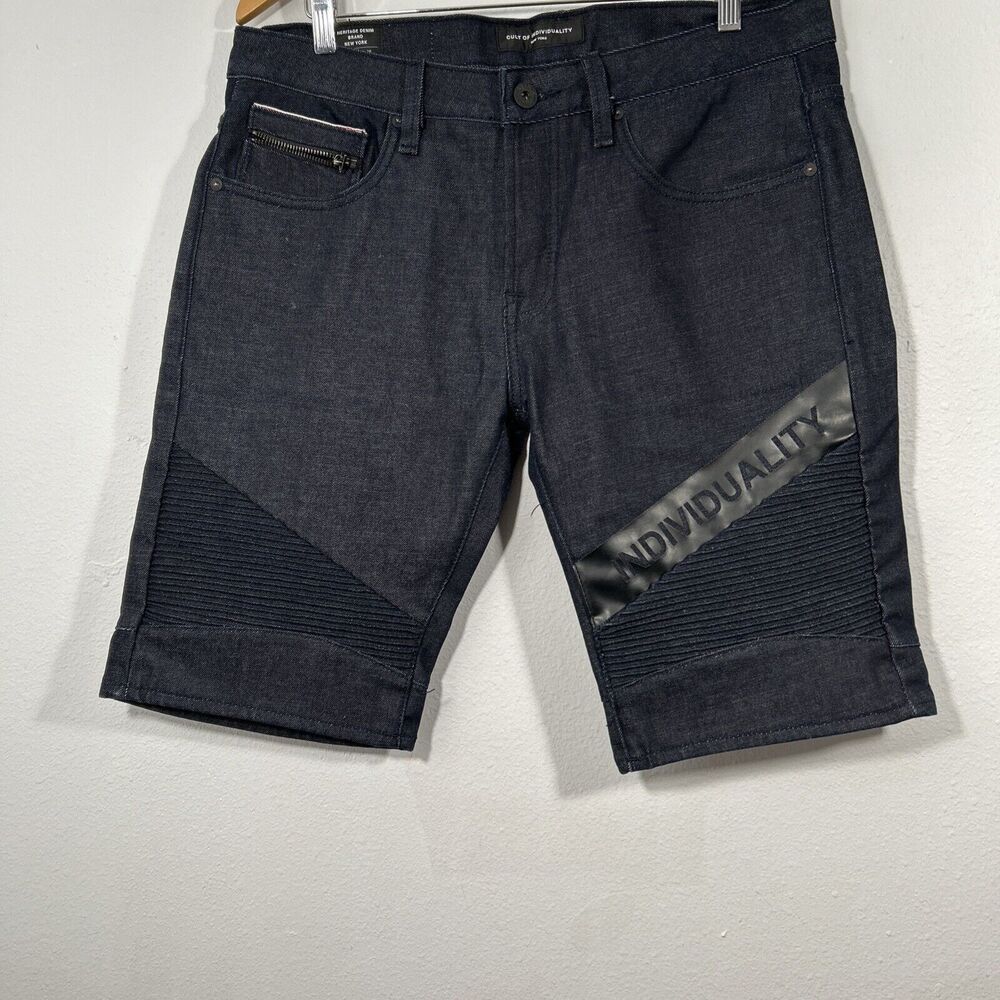 Cult of individuality jean shorts Mens 34 Baggy Denim Jorts Grunge Y2K Skater